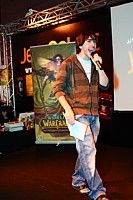 Le pr�sentateur teste sa voix